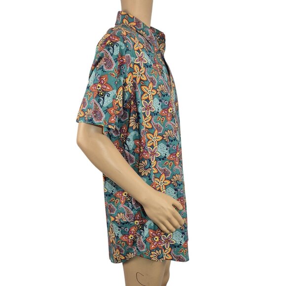 CREMIEUX PREMIUM DENIM Men's Size XLT Shirt Stretch Lightweight Green Multi  (54 - Picture 4 of 9